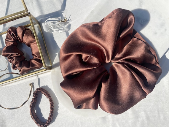 Large Silk Scrunchie, Jumbo Pure 100% Mulberry Silk Extra  display picture 1