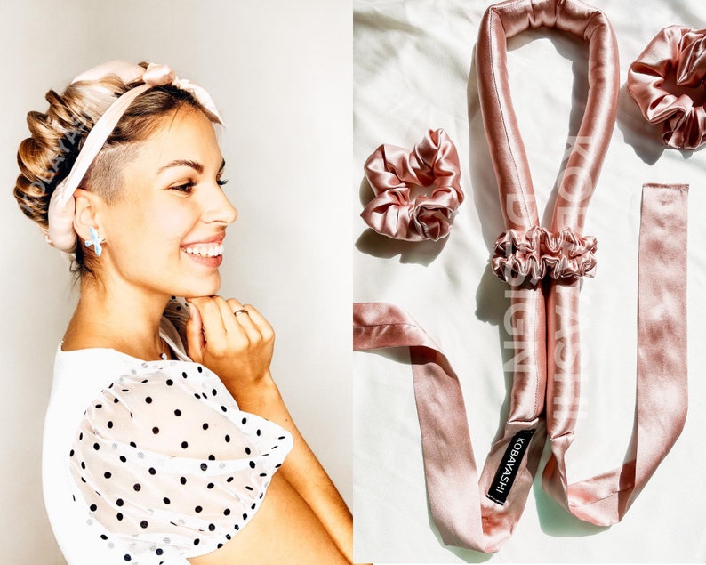 Heatless Hair Curling Ribbon Long Hair Curler Set With Etsy