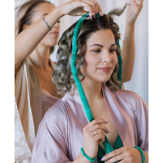Silk Heatless Curler, Small Elegant Curling Ribbon, Short 