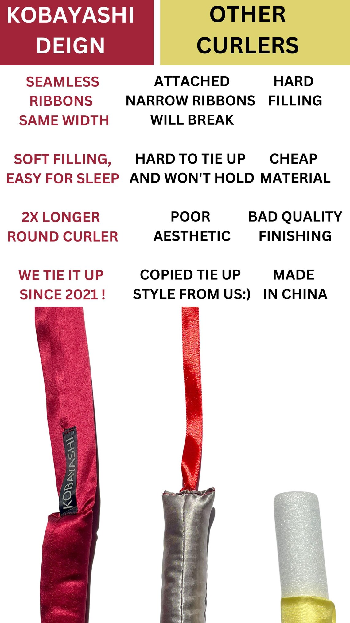 Micro Heatless Silk Hair Curler – Extra Small Mini Long Curl Rod for ...