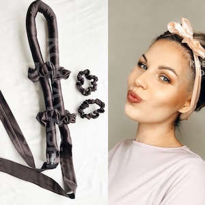 Silk Heatless Curler, Long Large Pure Mulberry silk no heat curler, Damage Free Curls, Overnight Curls, Heatless Hair Roller, Hair Curling Set, Large soft curling wand No Heat Curler, Best Heatless Hair Curler, Mothers day Gift for woman, luxury gift