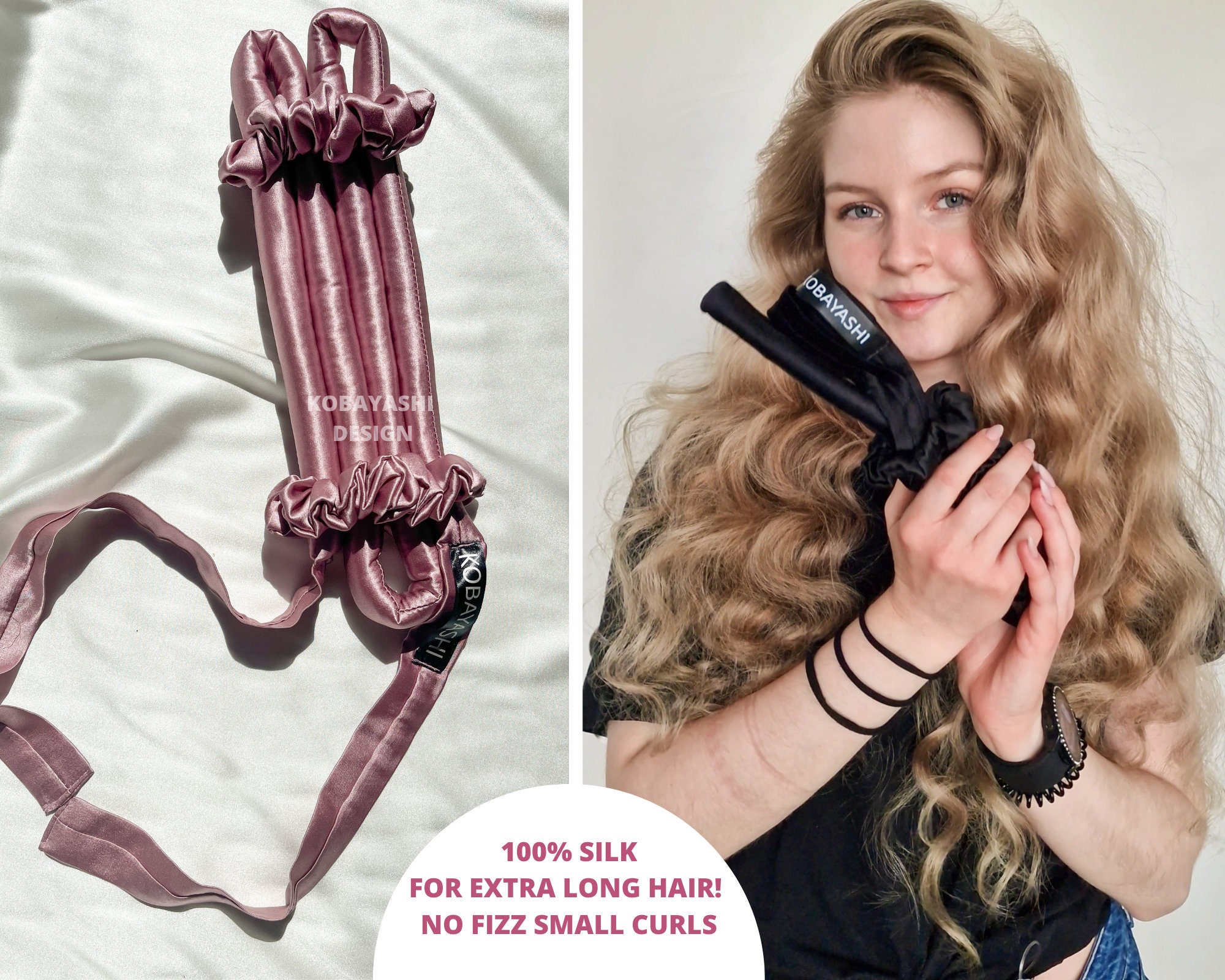 EXTRA LONG Small Heatless Curl Curler for Very Long Hair - Etsy UK EXTRA LONG Small Heatless Curl Curler for Very Long Hair - Etsy UK