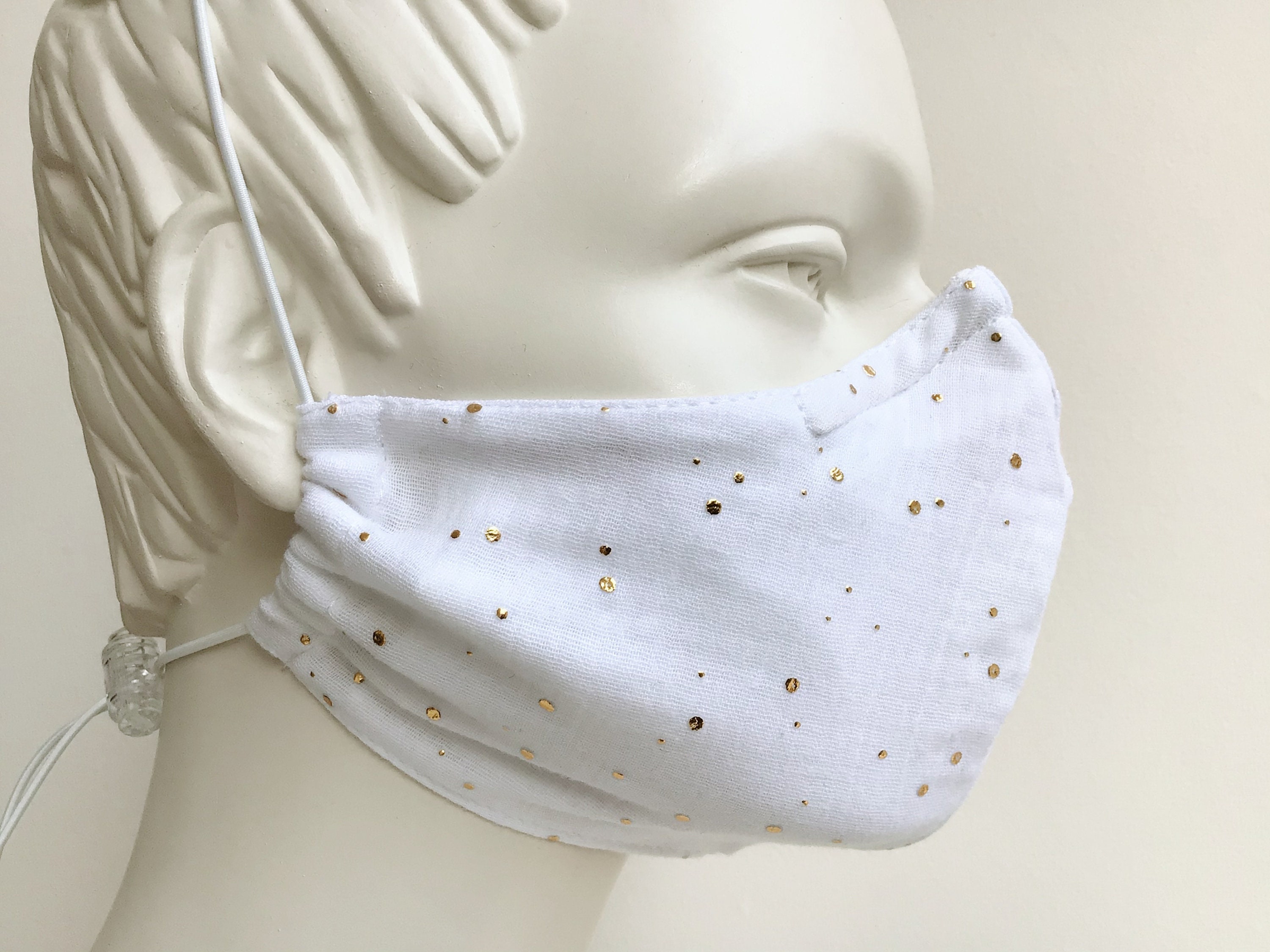 Gold Muslin Face Mask Glitter Face Mask Bridal Party Face Etsy