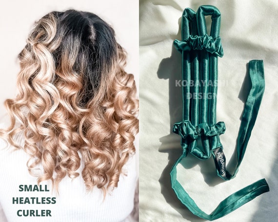 SMALL Heatless Curl Hair Curling Ribbon SET Pure Silk No Fizz Short and Long Hair Slim No heat Hair Curler Rod Set Gift Curling Set Etsy Canada