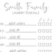 Laundry Schedule - Editable PDF - Customizable Laundry Schedule ...