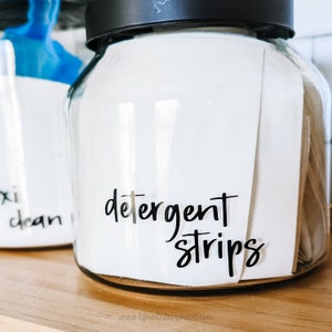 TESWEY 36PCS Laundry Room Labels Set, Waterproof Laundry Labels for Jars  Containers, Minimalist PVC Label Stickers for Laundry Room Organization,  with