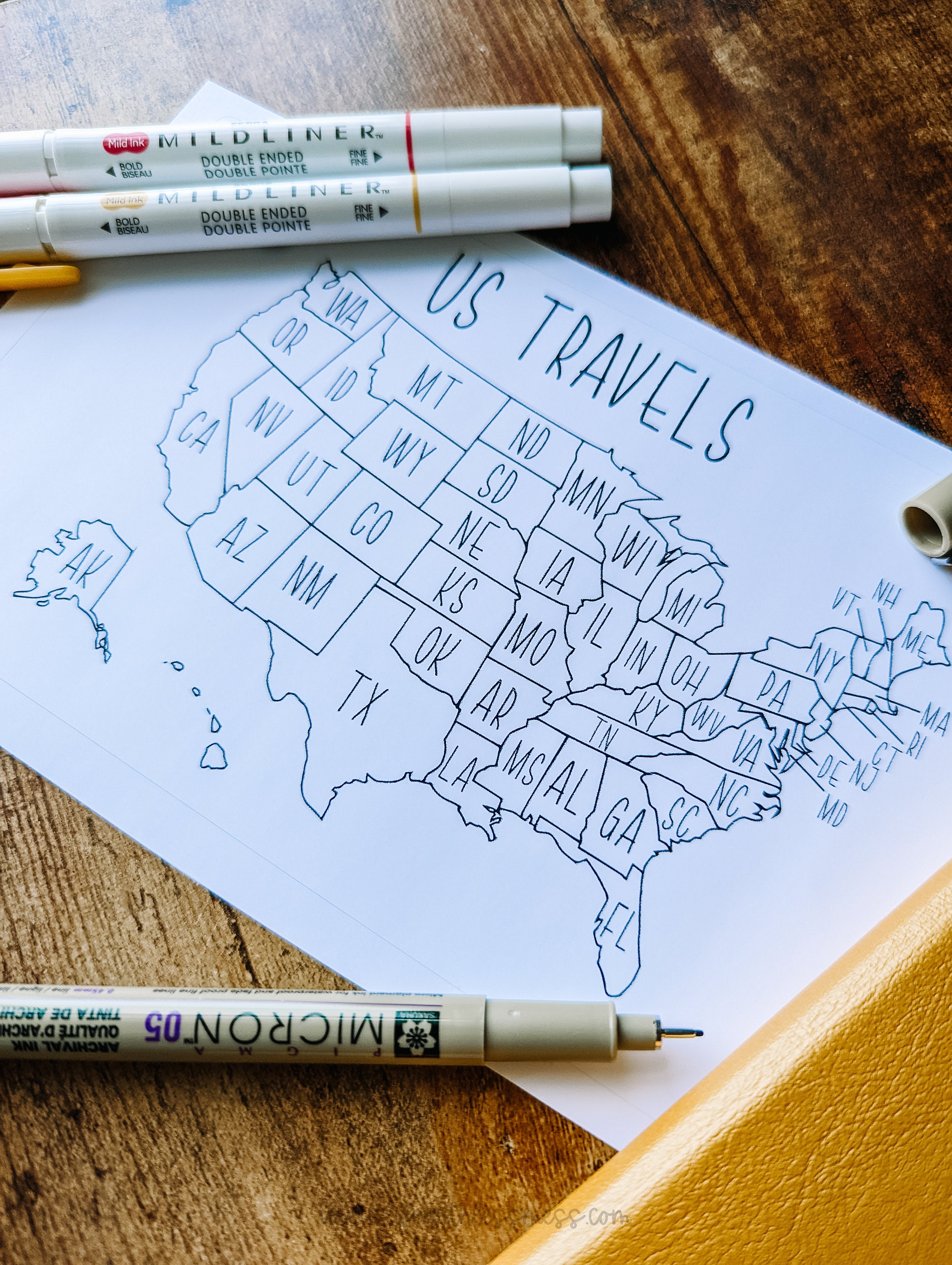 US Travels Bullet Journal Sticker - Il Fullxfull.4042927162 Ojj7