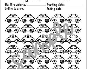 Car Loan Payoff Tracker Coloring Sheet - Auto Loan Coloring Sheet - Auto Loan Tracker - Financial Tracker - Digital Download