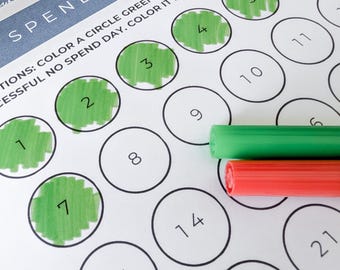 No Spend January - No Spend Challenge - Printable Tracker