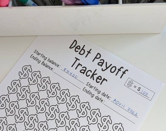 Debt Payoff Coloring Tracker – Printable Financial Goal Sheet (Digital Download)