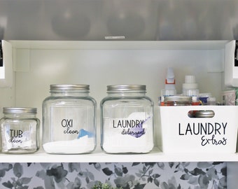 Laundry Room Labels - Single Vinyl Decal - Custom -  Mix and Match