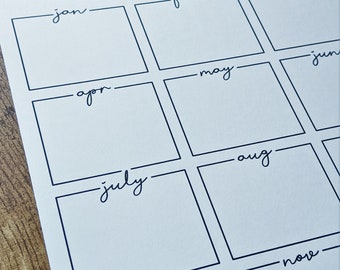 Birthday Tracker -- PDF Printable -- For Home and Classroom, Teacher