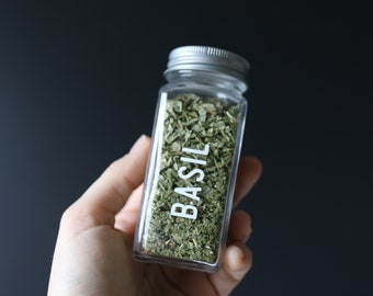 Spice Jar Label (1) Block Lettering, Custom Vinyl Kitchen Label