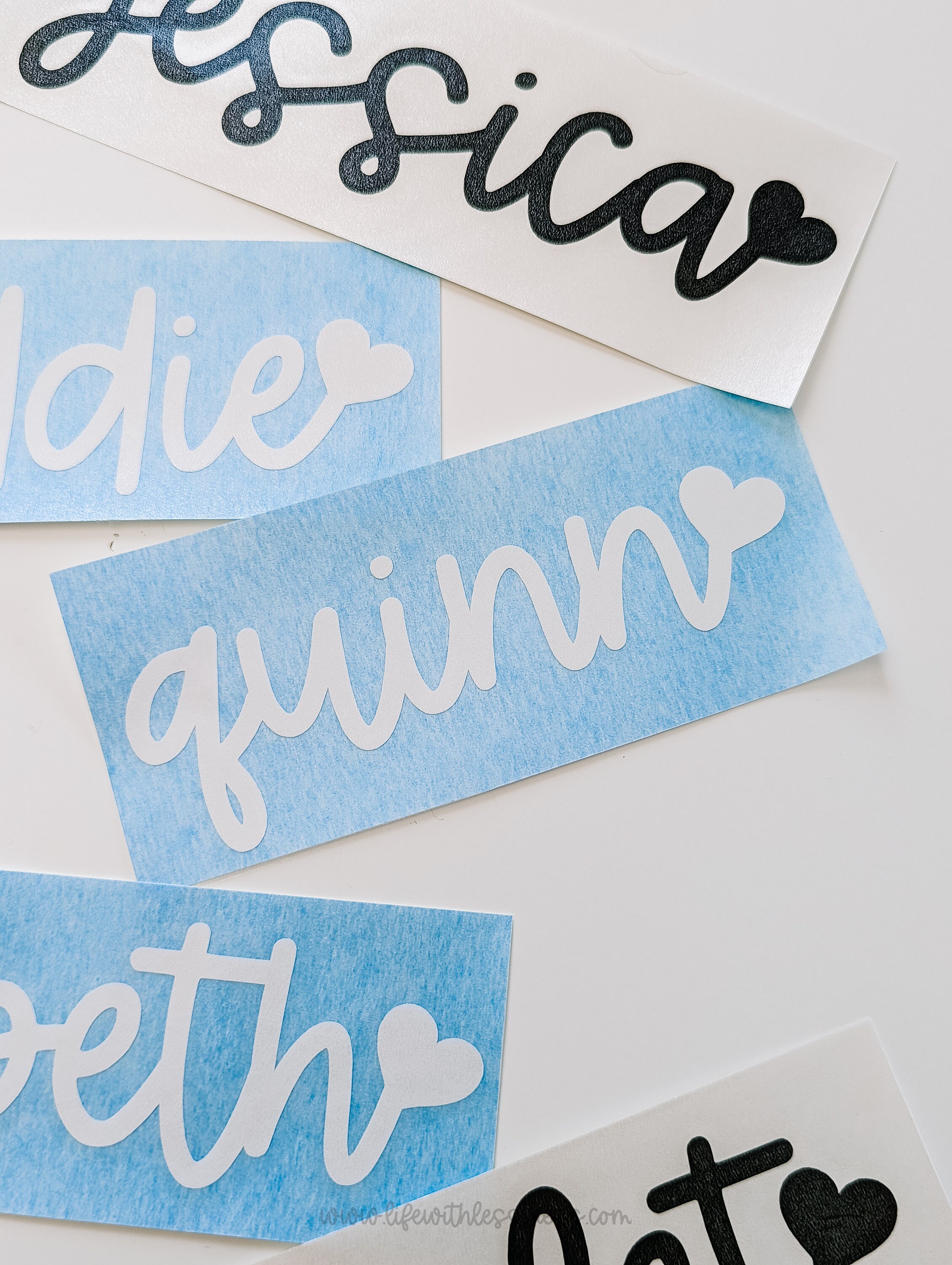 Sticker Cursive Name Custom Vinyl Name Sticker - Cursive Decal With Heart - Etsy
