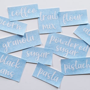 Simple Pantry Labels 3 for Pantry, Kitchen, Home custom labels, handwritten look, cursive image 3