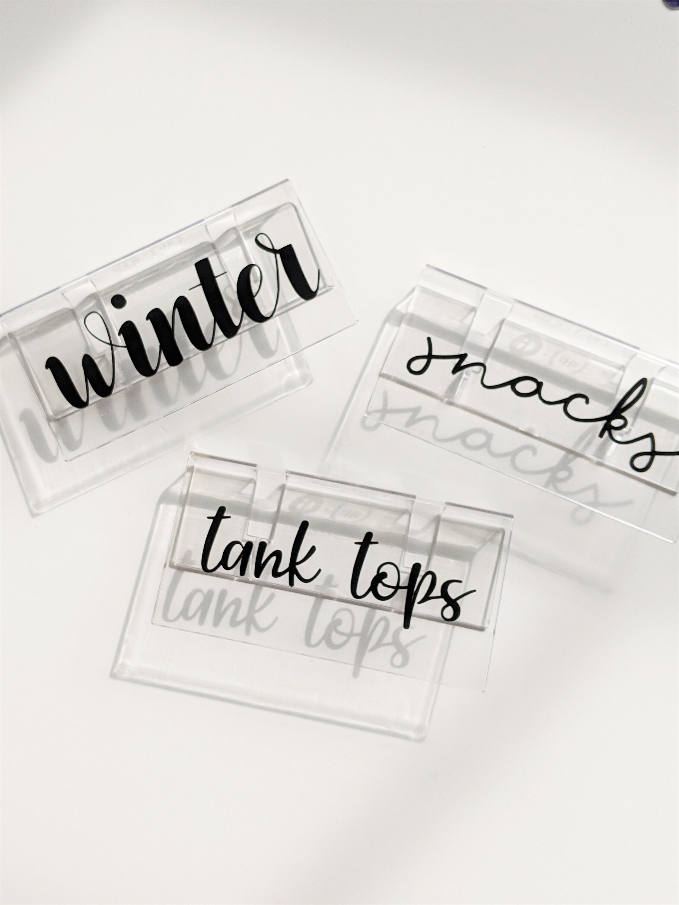 Vinyl Label for The Home Edit & iDesign Bin Clips The Etsy