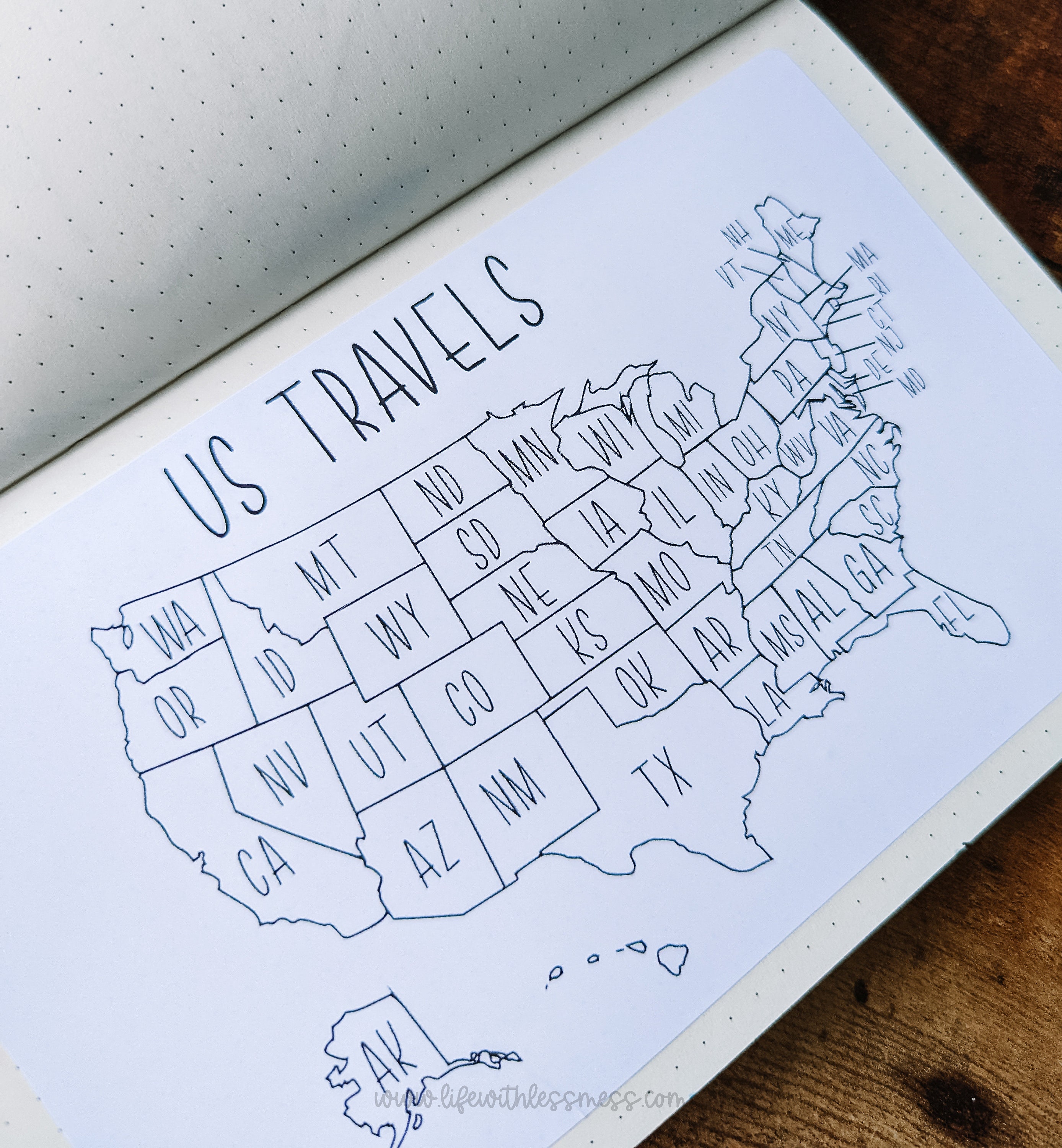 US Travels Bullet Journal Sticker - Il Fullxfull.4042927058 G7sx
