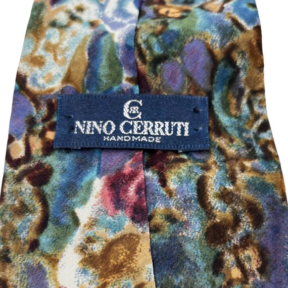 Vintage 1980s 1990s Nino Cerruti Tie 100% Silk Abstra… - Gem