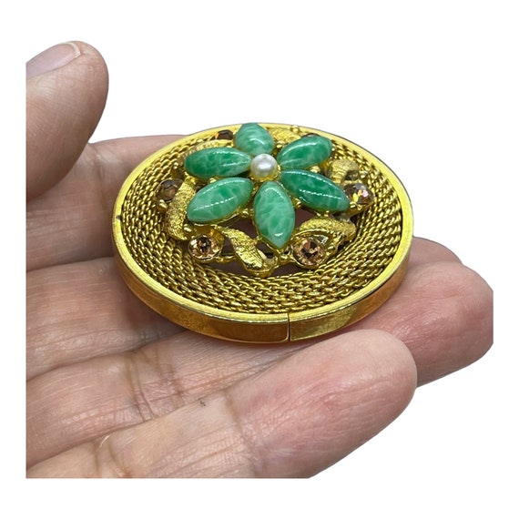 EXQUISITE Vintage Peking Glass Brooch Pin 1950s 1… - image 3