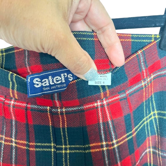 Christmas plaid skirt 80s discount