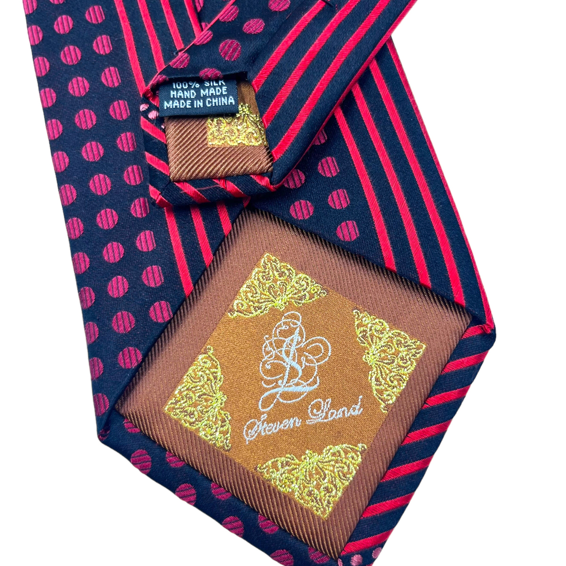 Steven Land Big Knot Tie, 100% Silk