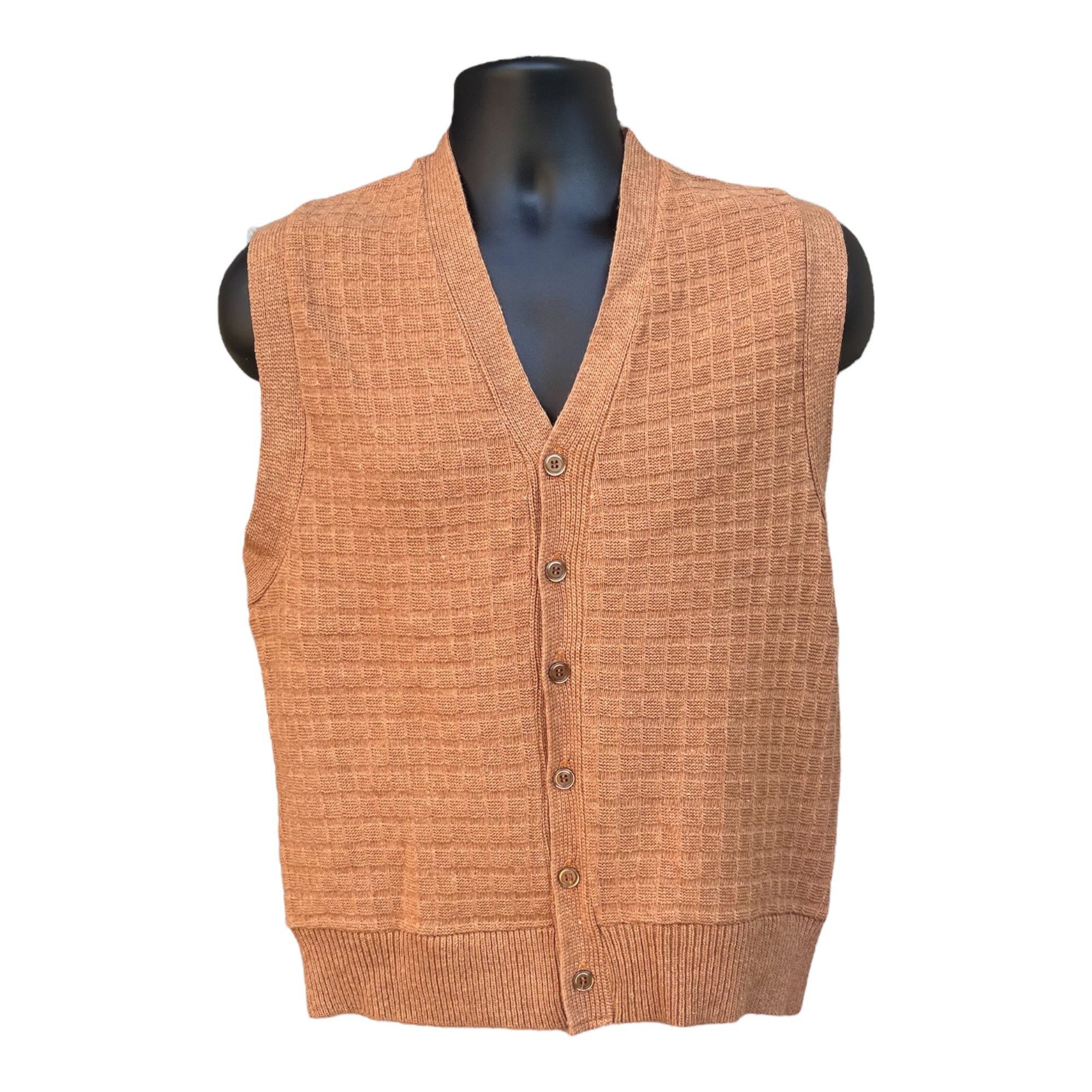 Vintage Mens Grandpa Dad Sweater Vest 