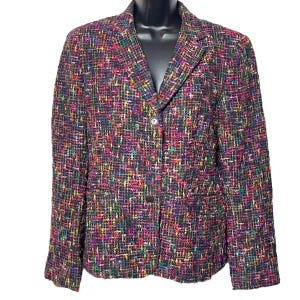 Rainbow Tweed Blazer - Etsy