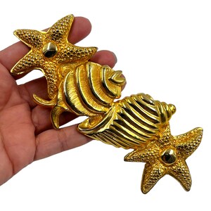 Vintage Dotty Smith Nautical Belt Buckle 1980s 1990s Gold Tone Chunky ...