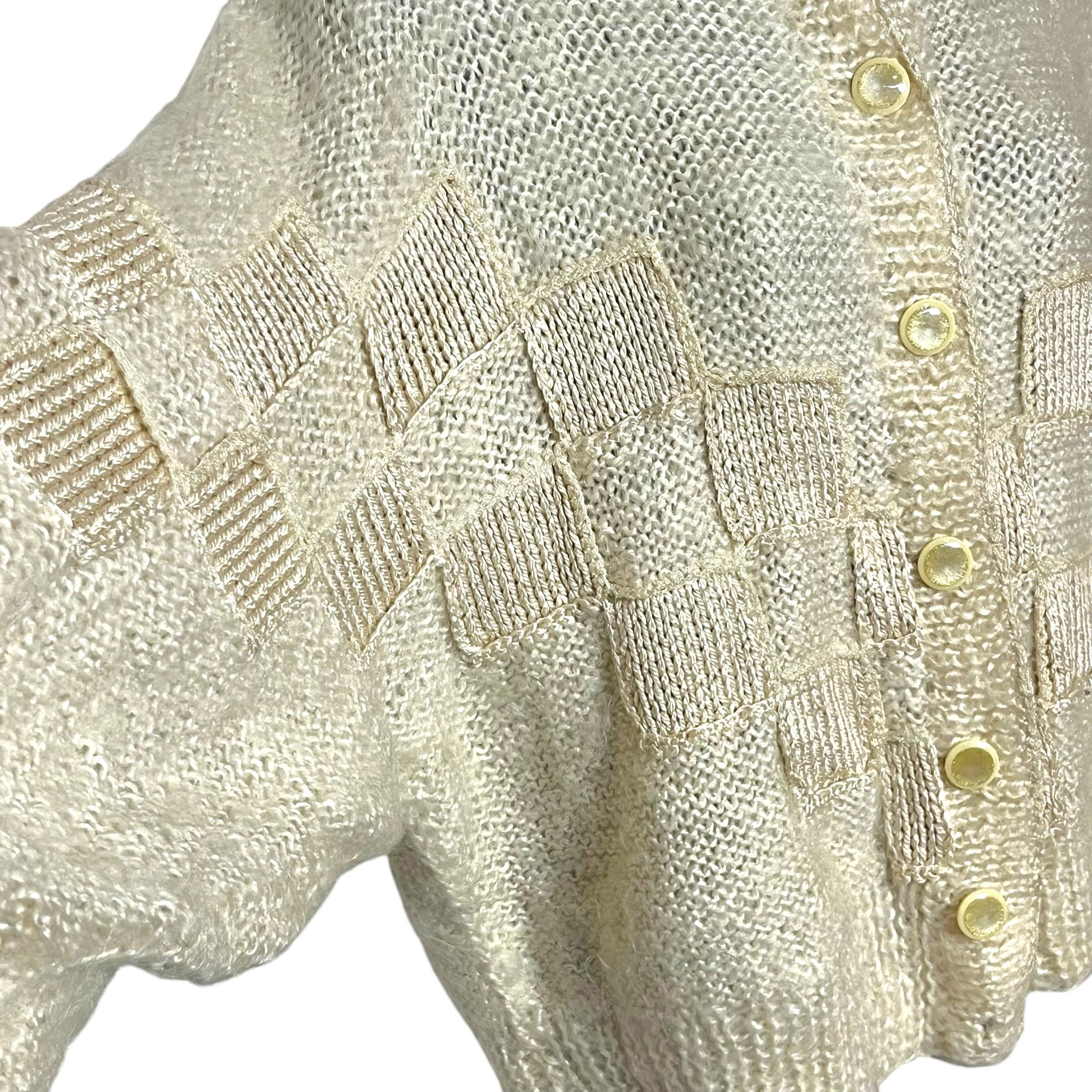 Vintage Angora Blend Cardigan: Handmade 80s/90s Knit Sweater, Plus 