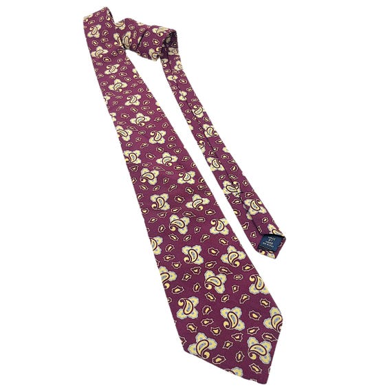 ヴィンテージ ラルフローレン ポロ シルクネクタイ：バーガンディ