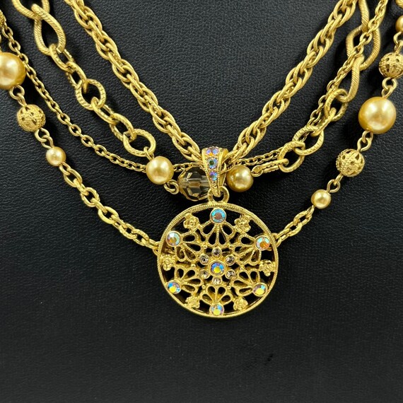 Vintage 1928 Gold Pendant Necklace 1990s Y2K Does… - image 2