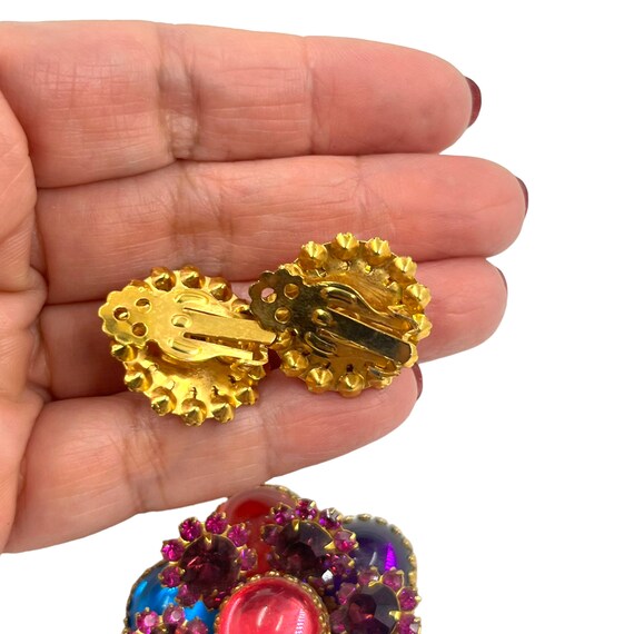 Vintage Selro Selini Jewelry Set Brooch Pin Earri… - image 8