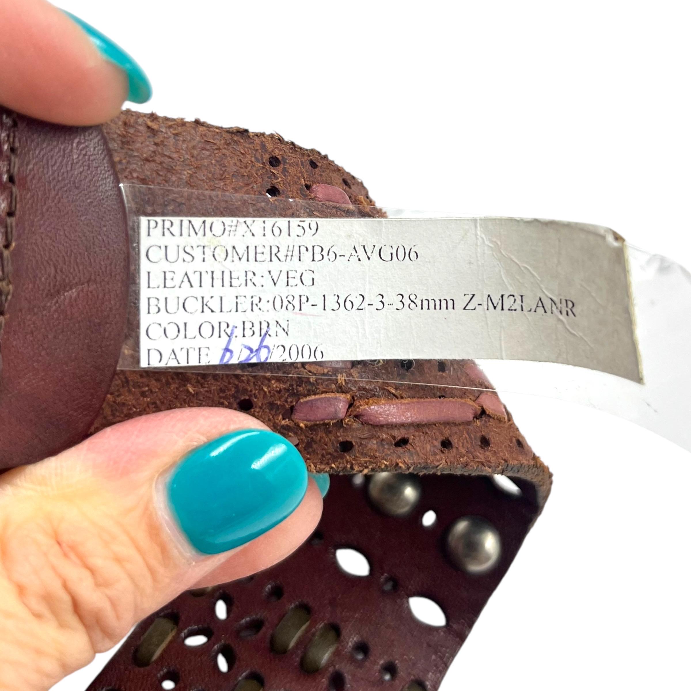 Y2K BROWN BELT UNBRANDED FAUX LEATHER BROWN PREOWNED Vegan BOHO BELT ꧁kayame꧂ Women Brown Leather Belt • Vegan Belt  main image 2