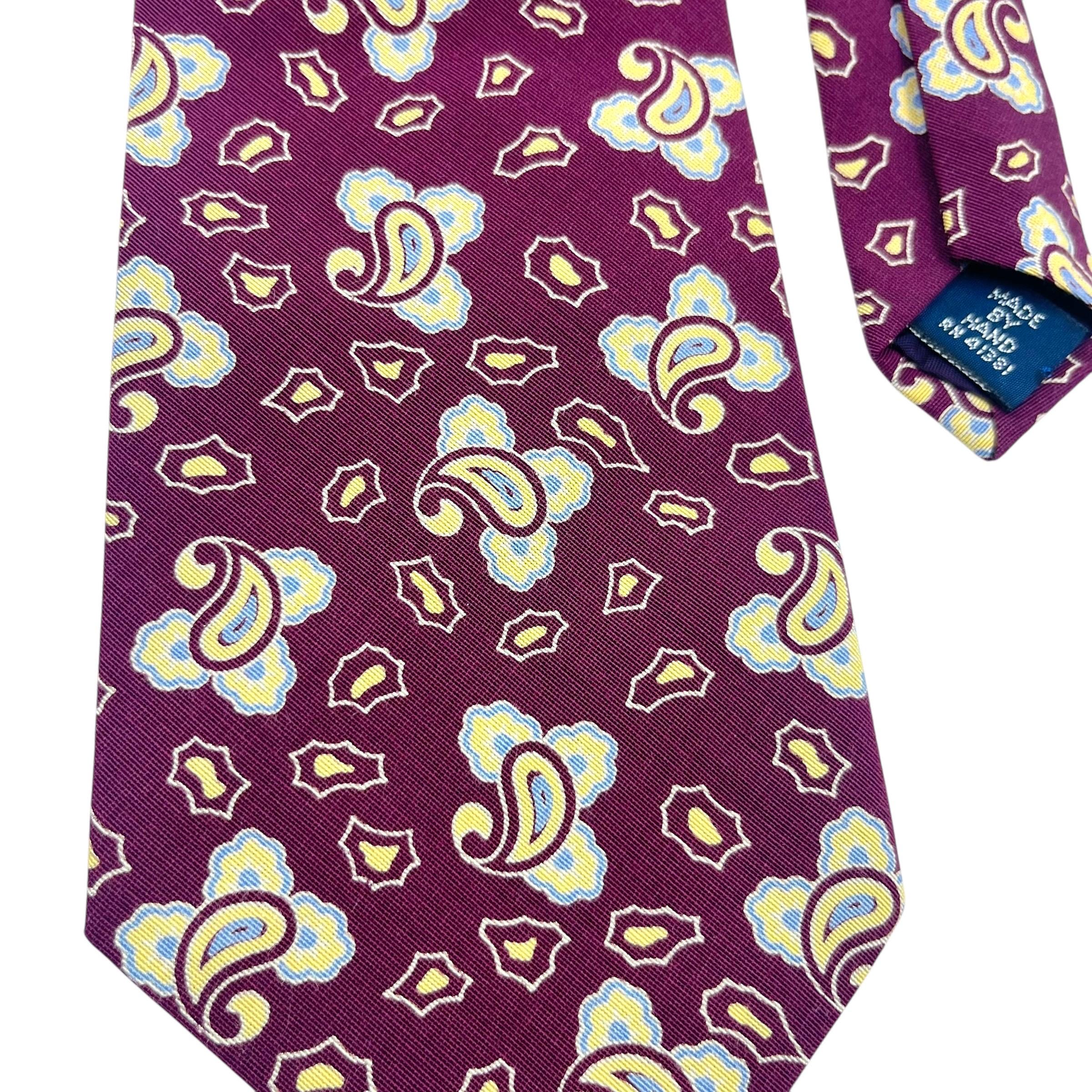 ヴィンテージ ラルフローレン ポロ シルクネクタイ：バーガンディ