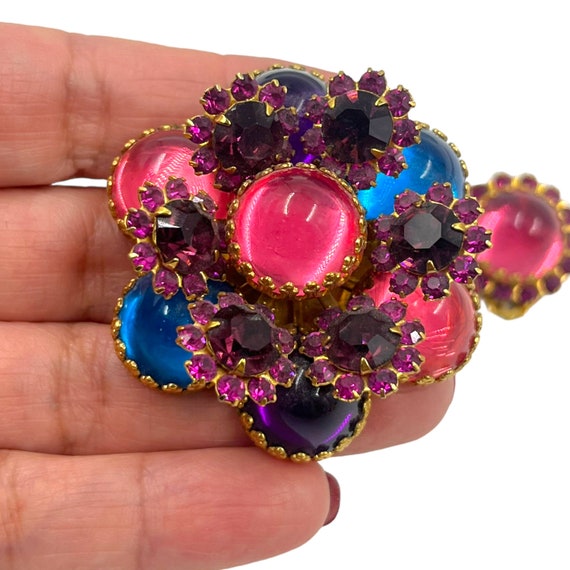Vintage Selro Selini Jewelry Set Brooch Pin Earri… - image 3