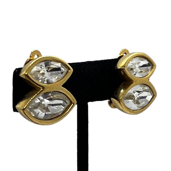Vintage Swarovski Brand Crystal Earrings 1980s 19… - image 3