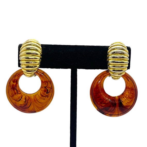 PHENOMENAL Vintage Mimi Di N Hoop Earrings 1970s … - image 1