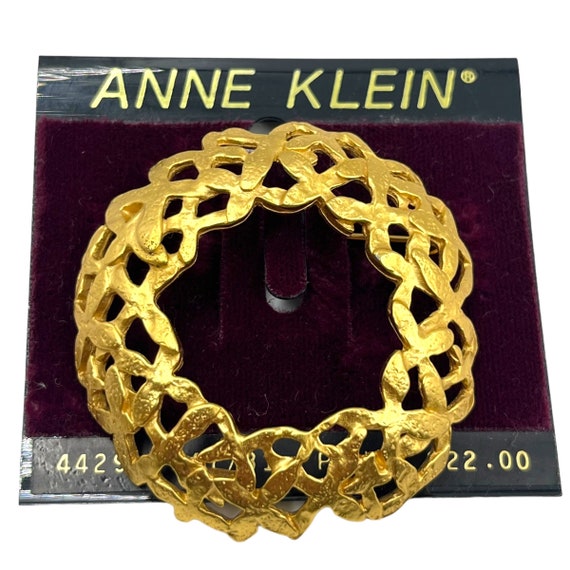Vintage Anne Klein Geometric Brooch Pin 1980s 199… - image 1