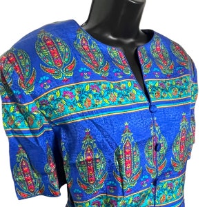 Traje de falda de seda vintage de Adrianna Papell, estilo Art Nouveau, talla grande 16 imagen 2