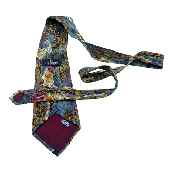 Vintage 1980s 1990s Nino Cerruti Tie 100% Silk Abstra… - Gem