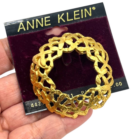 Vintage Anne Klein Geometric Brooch Pin 1980s 199… - image 2