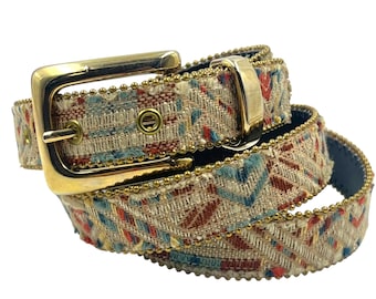 Vintage Tapestry Belt: Elite Fresno 80s-90s Southwest Boho Accessory