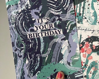 It’s your birthday greeting card | celebration | Hand drawn design | Coloured Envelope included