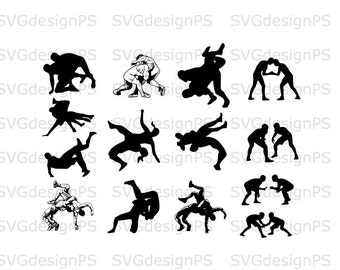 Wrestler Svg Etsy