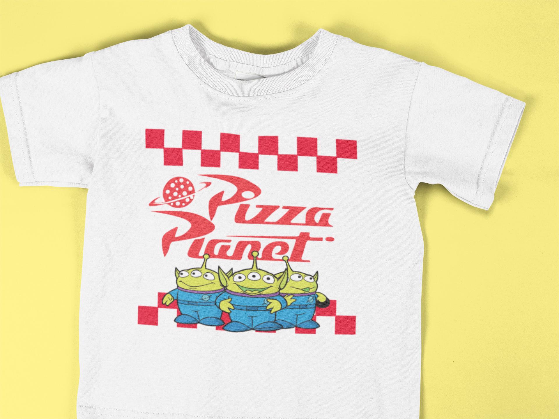 Maglietta Pizza Planet, Maglietta Pizza Planet Alien Disney, Maglietta Pizza Planet Toy Story Disney, Maglietta Pizza Lover