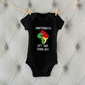 Juneteenth Baby Onesie, Juneteenth Onesie, Free-ish, Juneteenth Fist