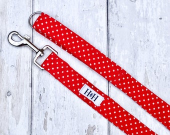 Red Polka Dot Pet Lead / Leash