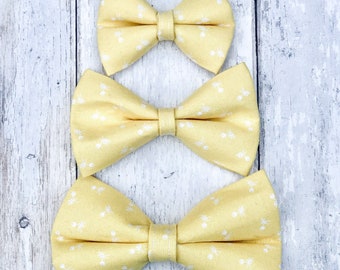 Yellow Daffodil Dog Bow / Bowtie