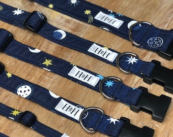 Moons & Stars Dog Collar - Glow in the Dark