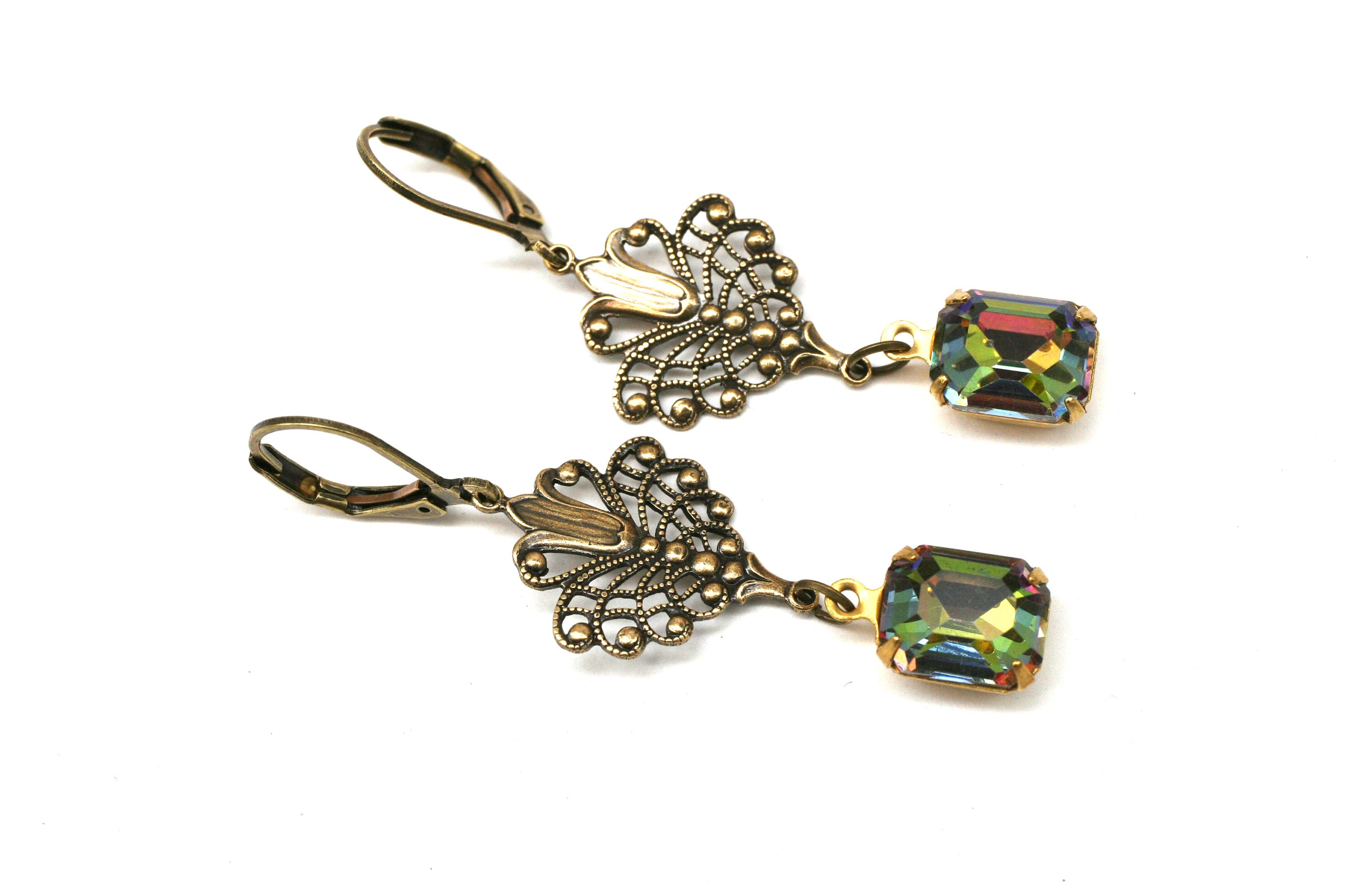 Vitrail Art Nouveau Earrings Art Nouveau Jewelry Flapper Etsy